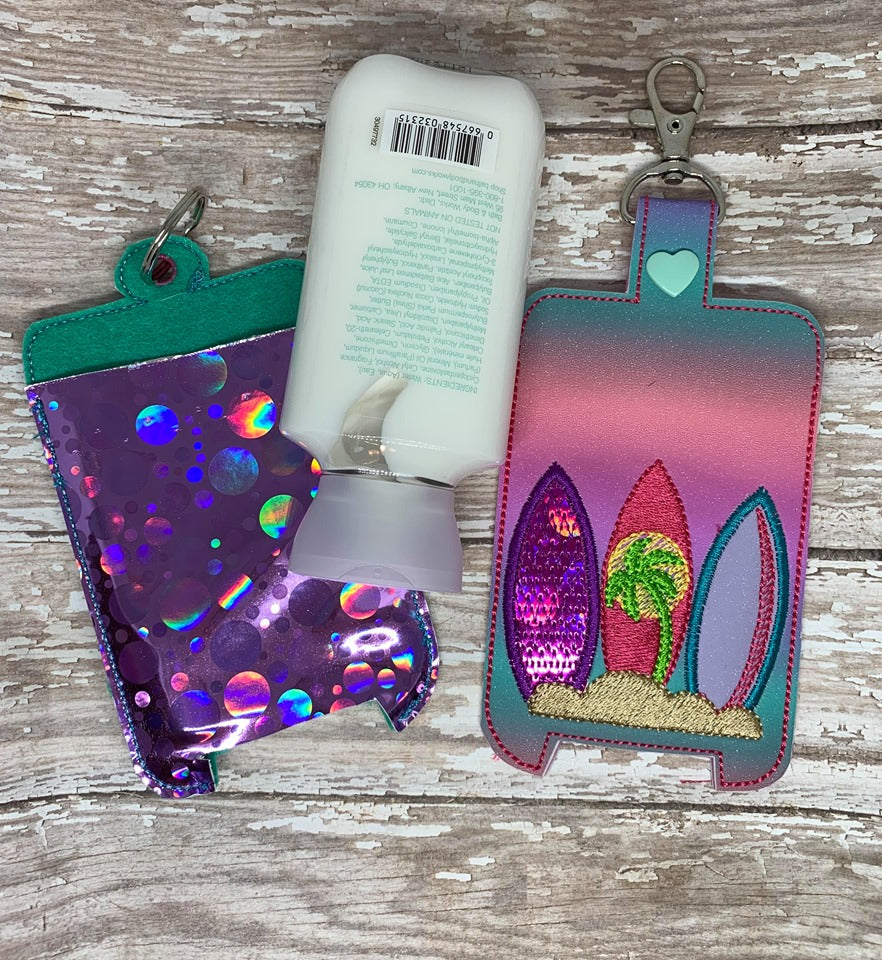 Surfboard Lotion Holders 5x7 included- DIGITAL Embroidery DESIGN