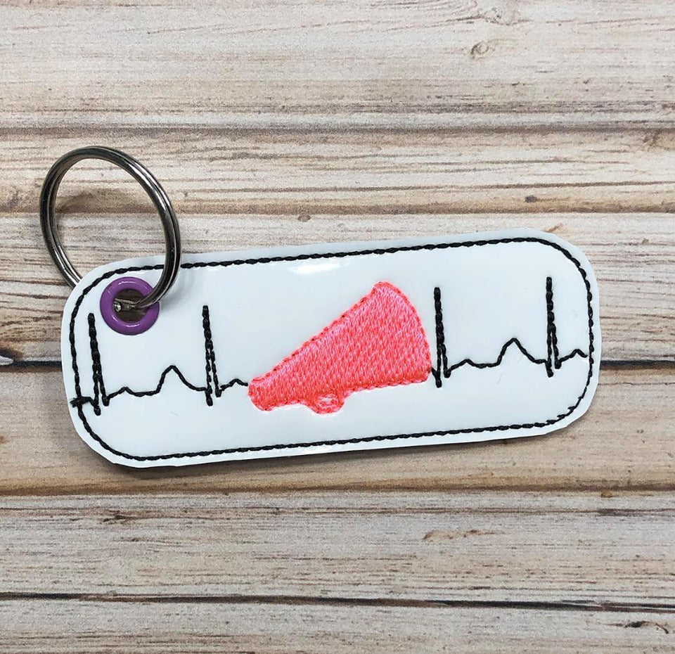 Cheer EKG Fobs - DIGITAL Embroidery DESIGN