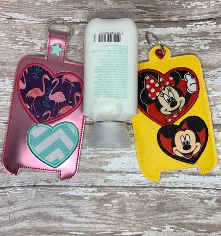 Applique Hearts Hand Lotion Holder 5x7 included- DIGITAL Embroidery DESIGN