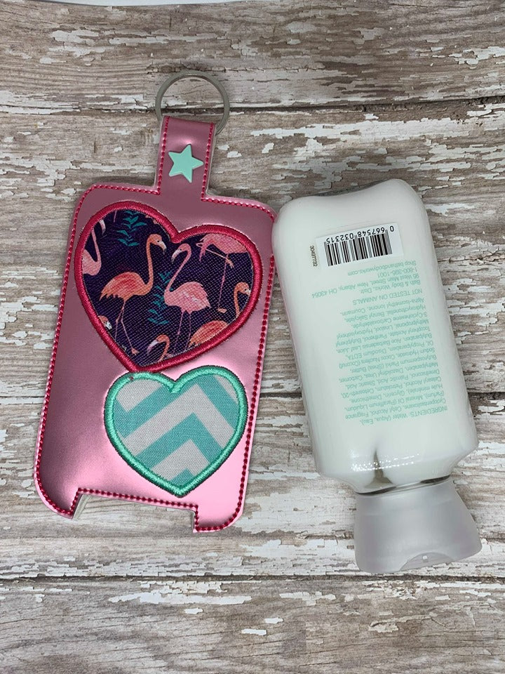 Applique Hearts Hand Lotion Holder 5x7 included- DIGITAL Embroidery DESIGN