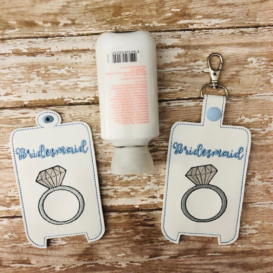 Bridesmaid Hand Lotion Holder 5x7 included- DIGITAL Embroidery DESIGN