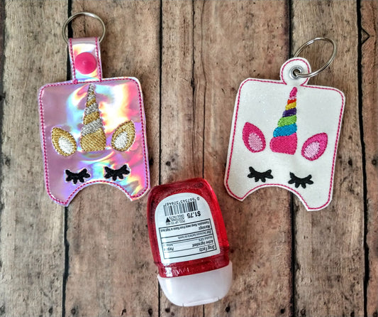 Rainbow Unicorn Sanitizer Holders - DIGITAL Embroidery DESIGN