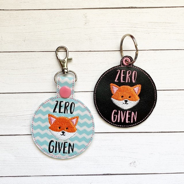 Zero Fox Given Fobs - DIGITAL Embroidery DESIGN