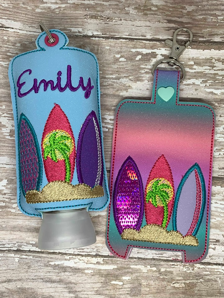 Surfboard Lotion Holders 5x7 included- DIGITAL Embroidery DESIGN