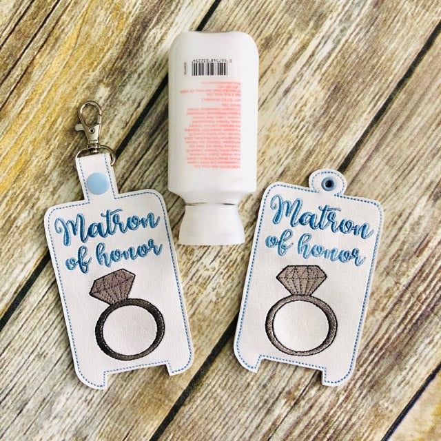 Bridal Party Hand Lotion Holder Set 5x7 included- DIGITAL Embroidery DESIGN