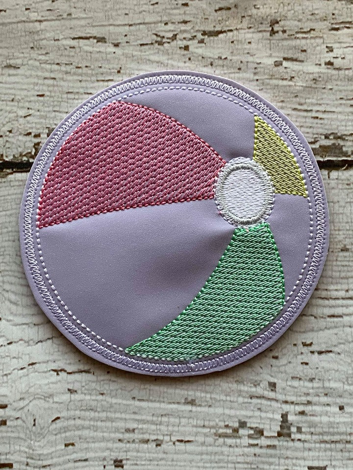 Beach Ball Coaster 4x4 - DIGITAL Embroidery DESIGN