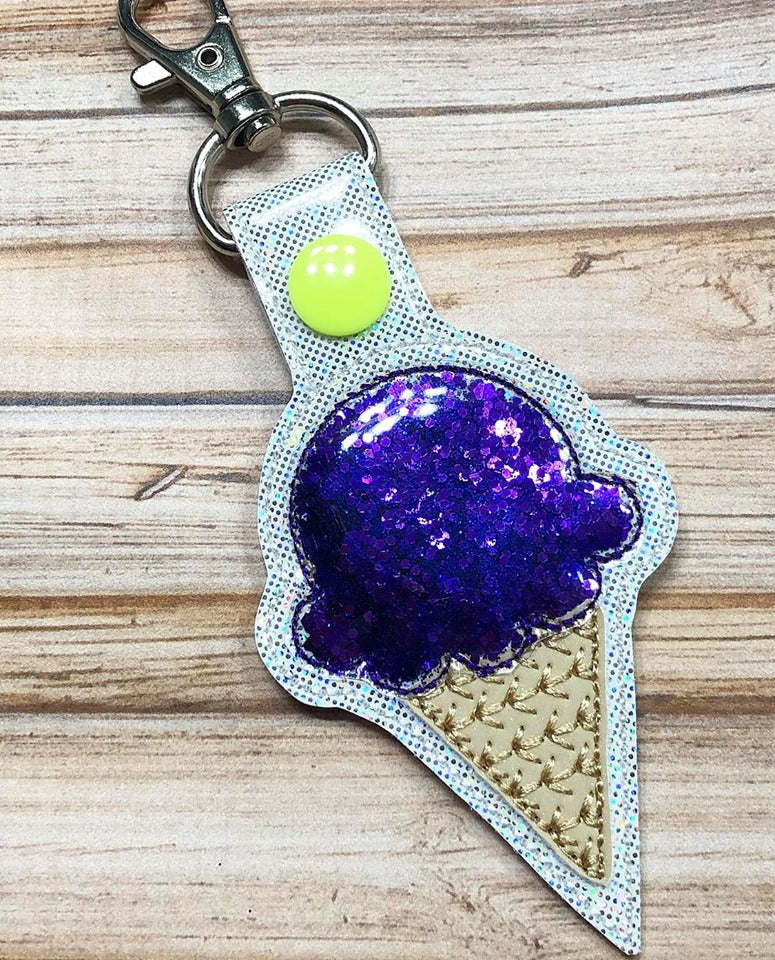 Ice Cream Applique Fobs - DIGITAL Embroidery DESIGN