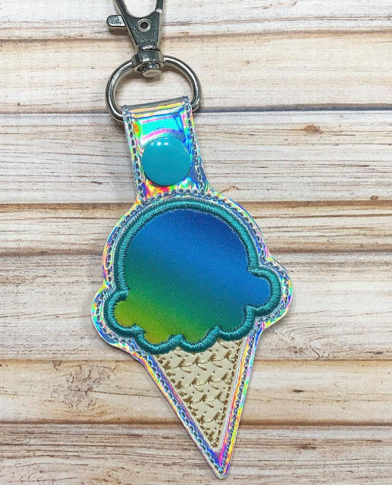 Ice Cream Applique Fobs - DIGITAL Embroidery DESIGN