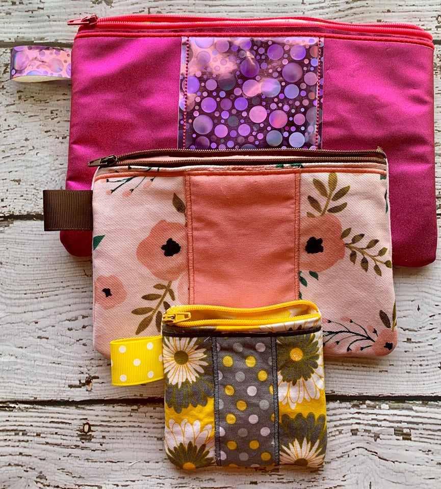 Christy Lined Top Zipper Bag - 3 sizes - Digital Embroidery Design