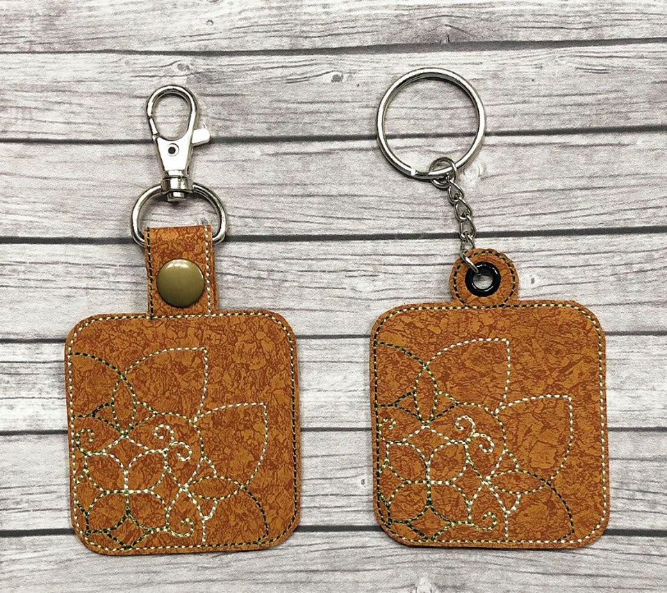 Peeking Mandala Fobs - DIGITAL Embroidery DESIGN