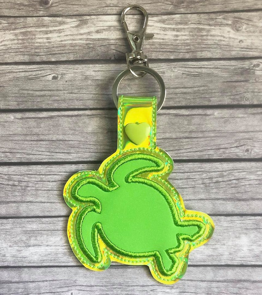 Sea Turtle Applique Fobs - DIGITAL Embroidery DESIGN