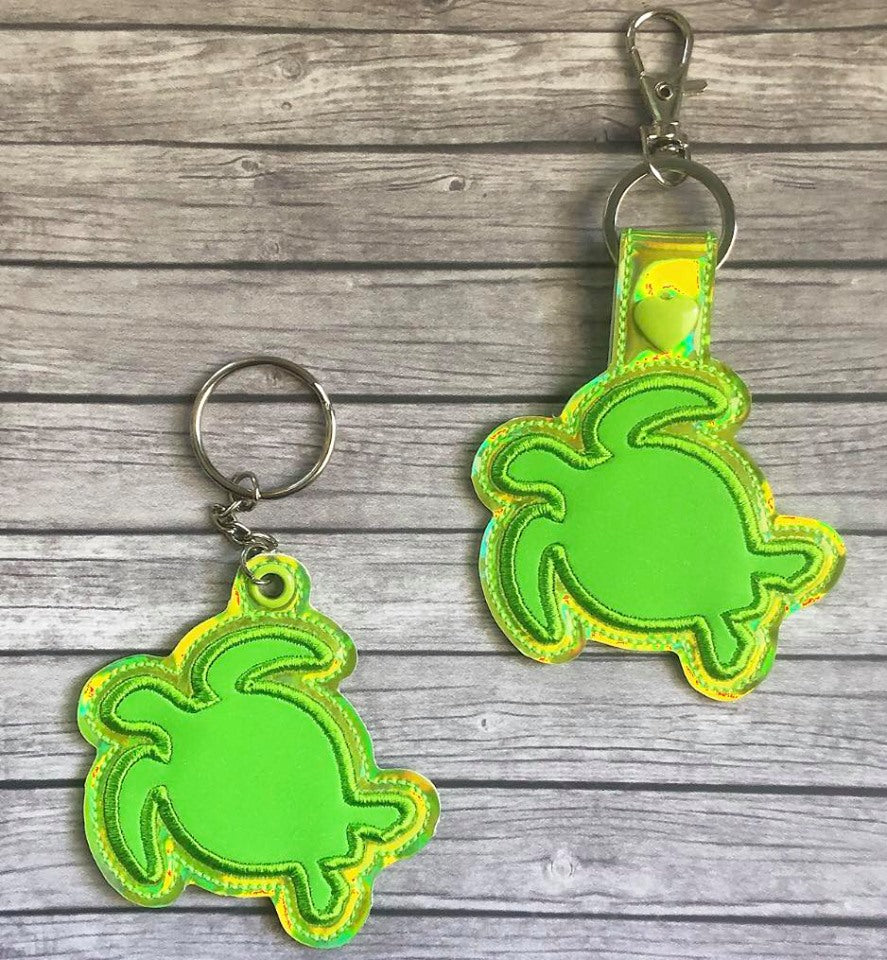 Sea Turtle Applique Fobs - DIGITAL Embroidery DESIGN