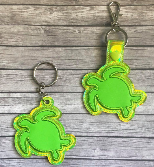 Sea Turtle Applique Fobs - DIGITAL Embroidery DESIGN