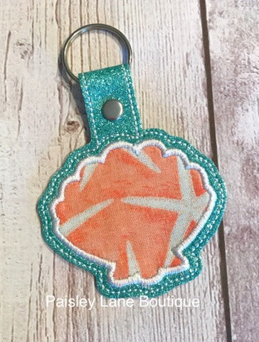 Shell Applique Fobs -DIGITAL Embroidery DESIGN