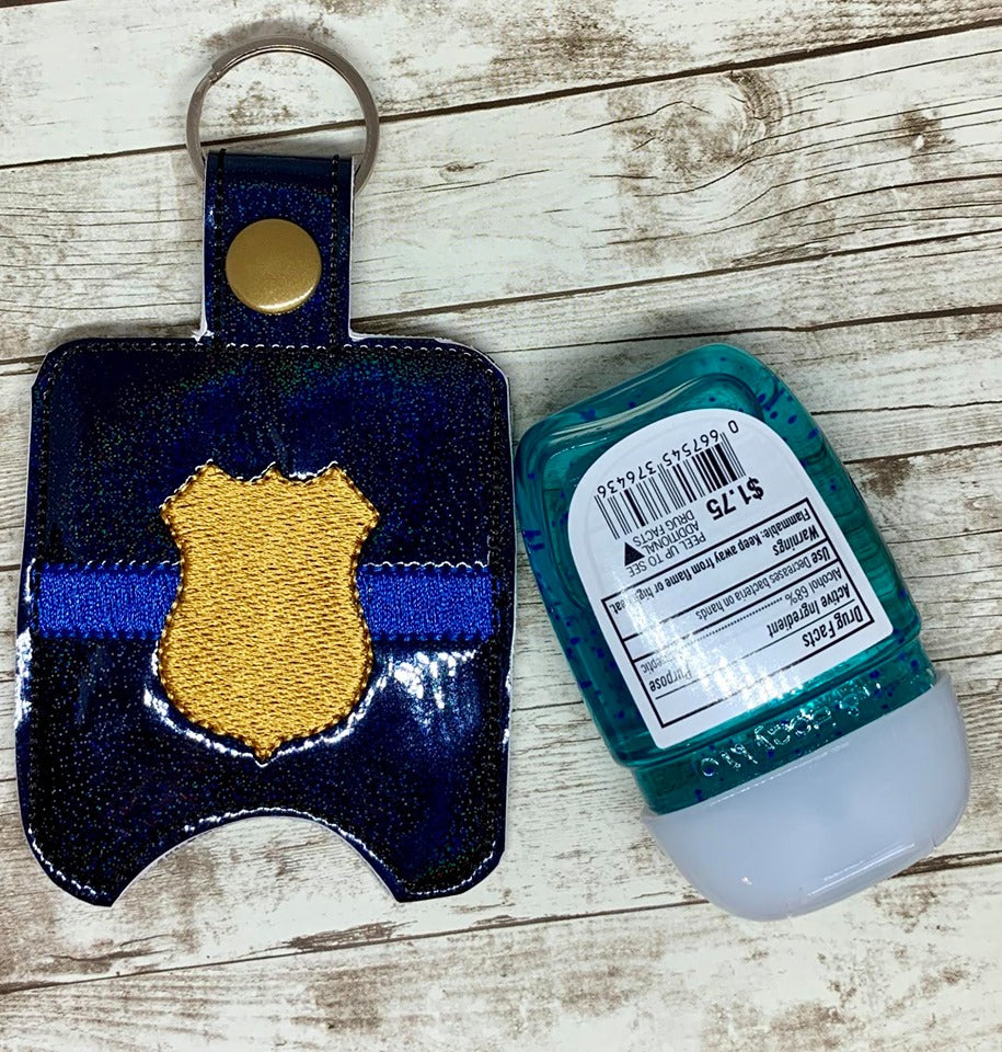 Blue Line Shield Sanitizer Holder - DIGITAL Embroidery DESIGN