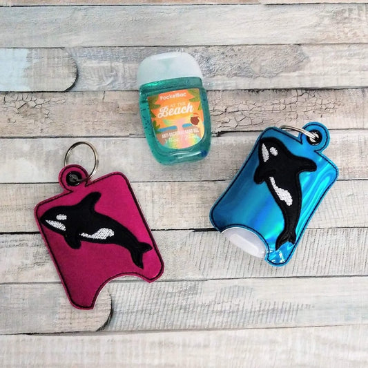 Orca Applique Sanitizer Holder - DIGITAL Embroidery DESIGN