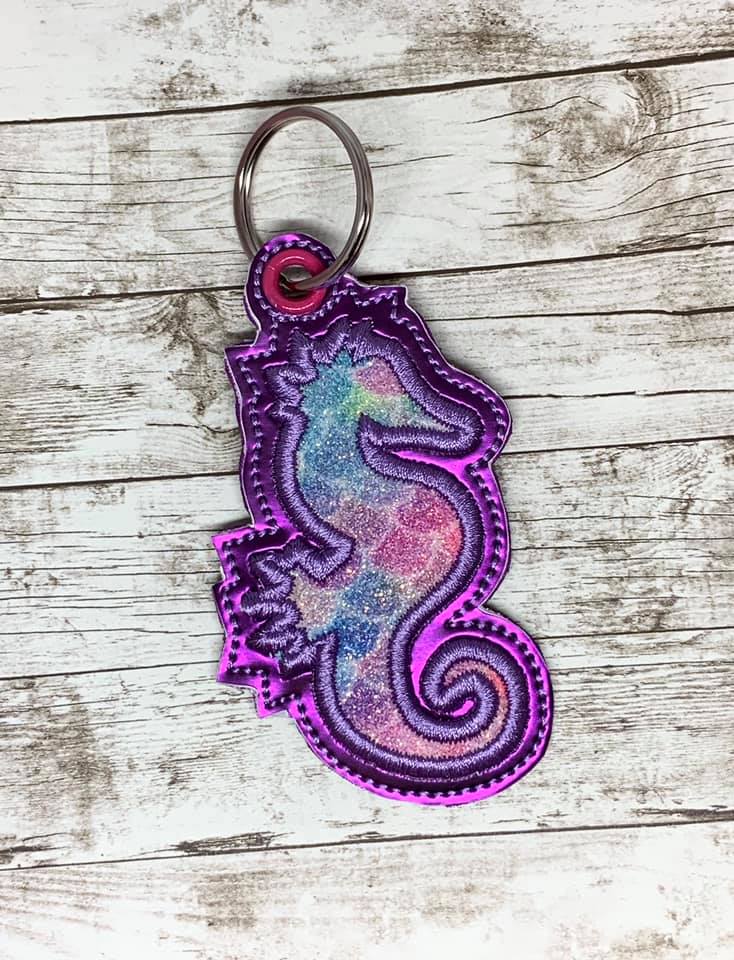 Seahorse Applique Fobs - DIGITAL Embroidery DESIGN