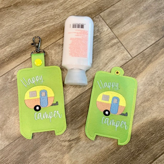 Happy Camper Lotion Holders 5x7 included- DIGITAL Embroidery DESIGN