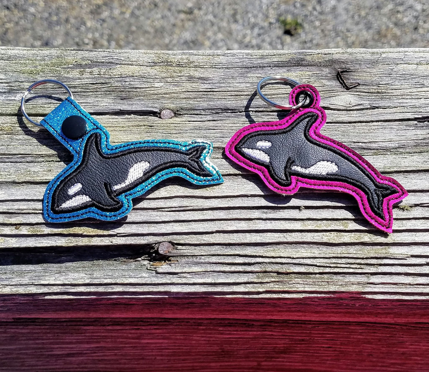 Orca Applique Fobs - DIGITAL Embroidery DESIGN