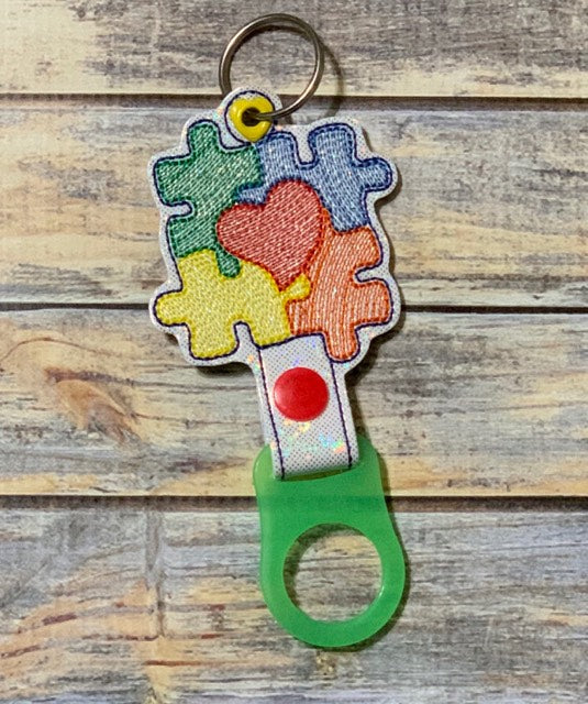 Autism Puzzle Heart Water Bottle Holders - DIGITAL Embroidery DESIGN