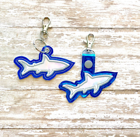 Shark Applique Fobs - DIGITAL Embroidery DESIGN