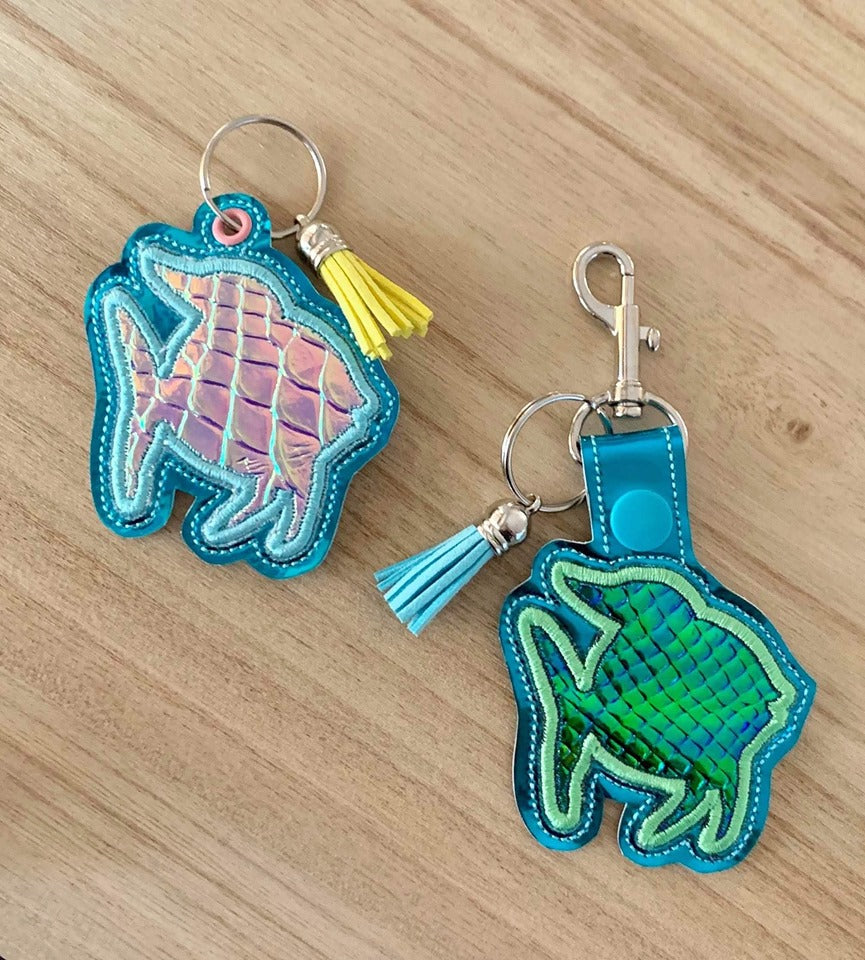 Fish Applique Fobs - DIGITAL Embroidery DESIGN