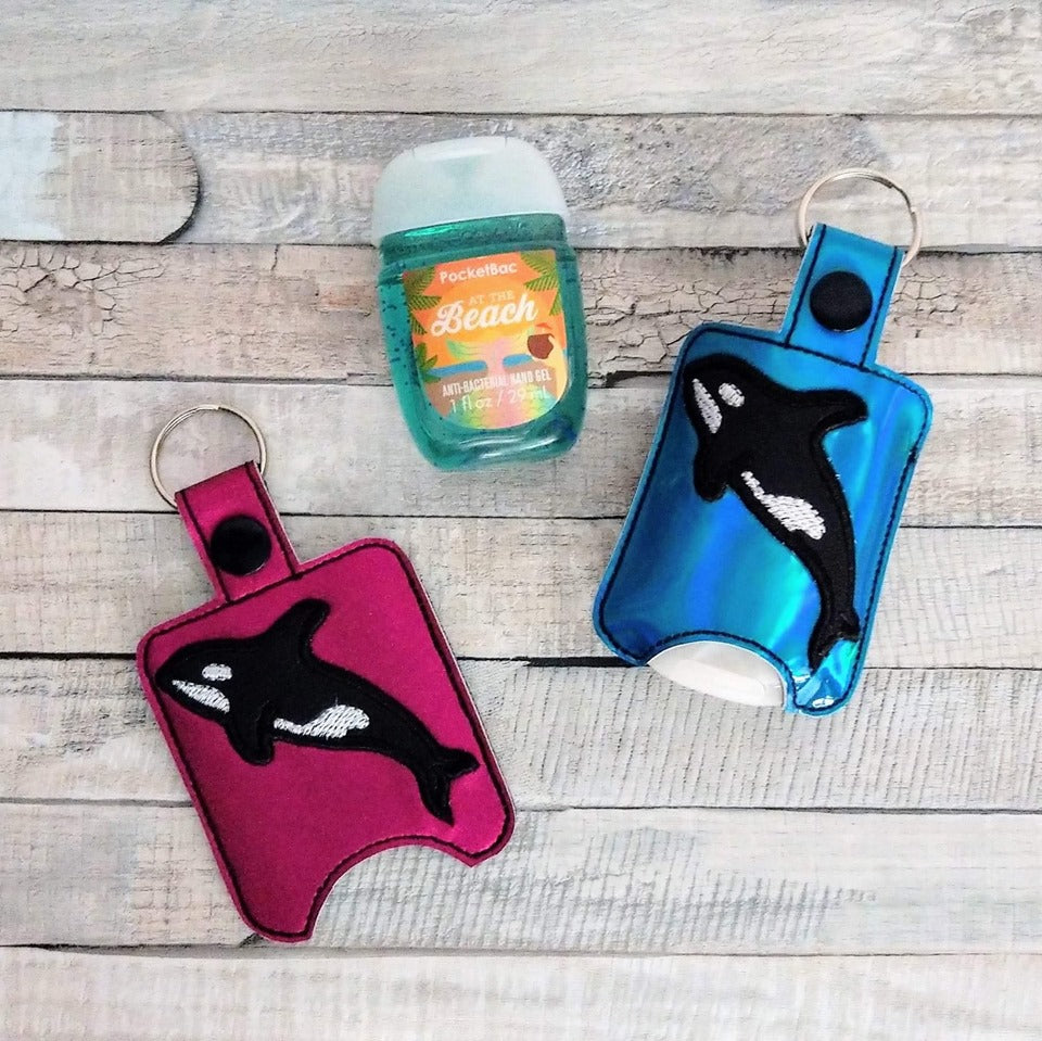 Orca Applique Sanitizer Holder - DIGITAL Embroidery DESIGN