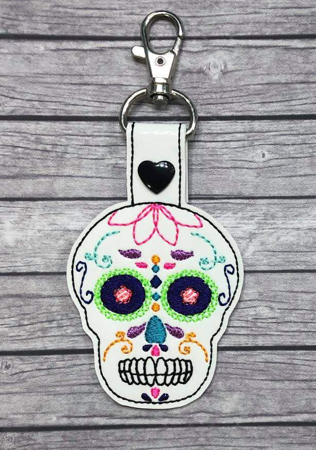 Sugar Skull Fobs - DIGITAL Embroidery DESIGN