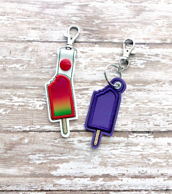 Popsicle Applique Fobs - DIGITAL Embroidery DESIGN