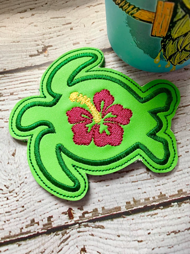 Sea Turtle Coaster 4x4 - DIGITAL Embroidery DESIGN