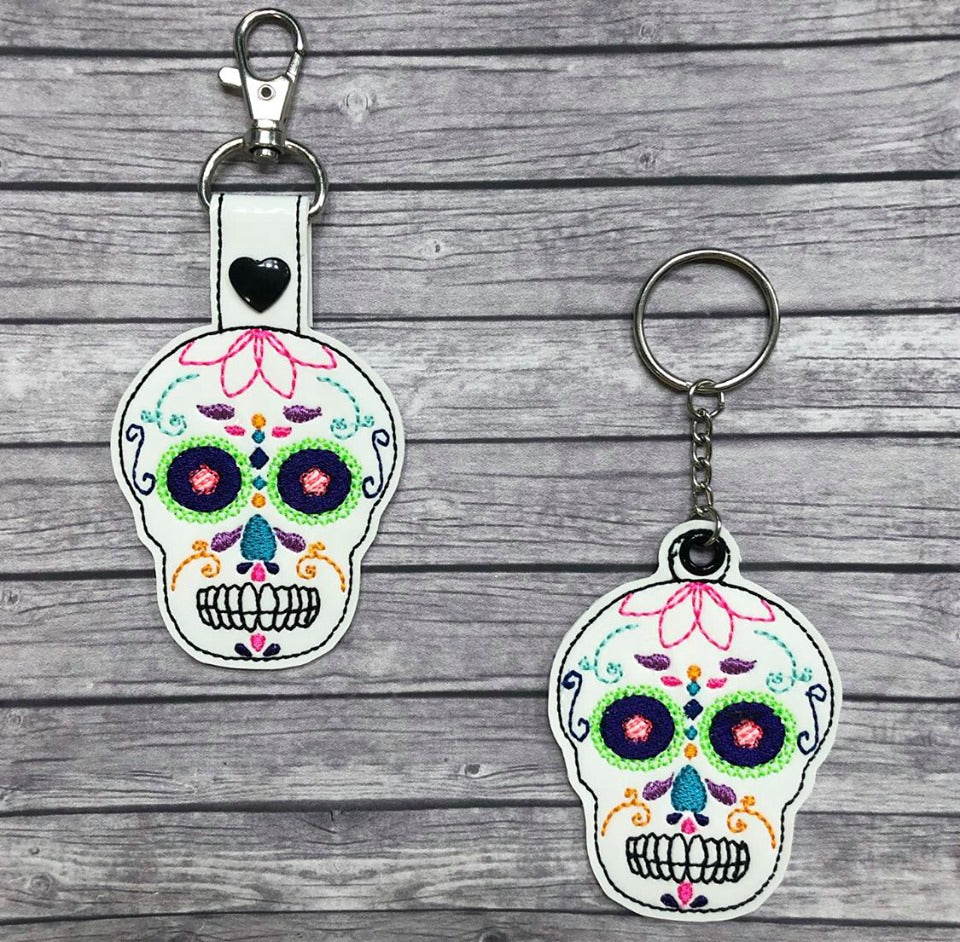 Sugar Skull Fobs - DIGITAL Embroidery DESIGN
