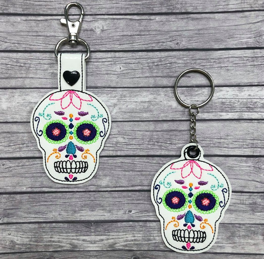 Sugar Skull Fobs - DIGITAL Embroidery DESIGN