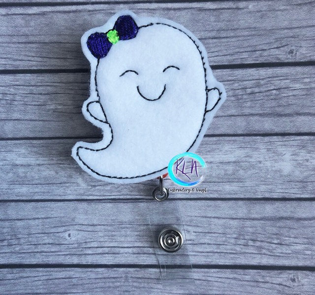 Girly ghost Felties - 3 sizes- Digital Embroidery Design