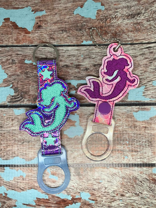 Mermaid Silhouette Water Bottle Holders - DIGITAL Embroidery DESIGN