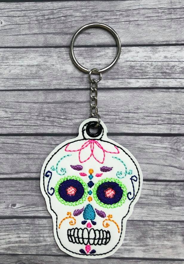 Sugar Skull Fobs - DIGITAL Embroidery DESIGN