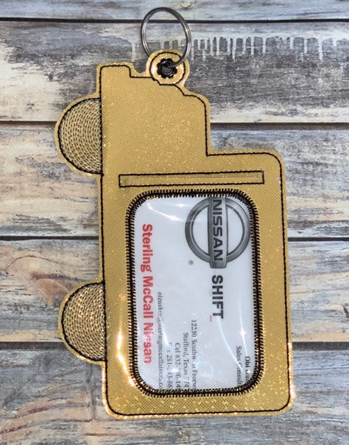 School Bus ID Holder 5x7 only - Digital Embroidery Design