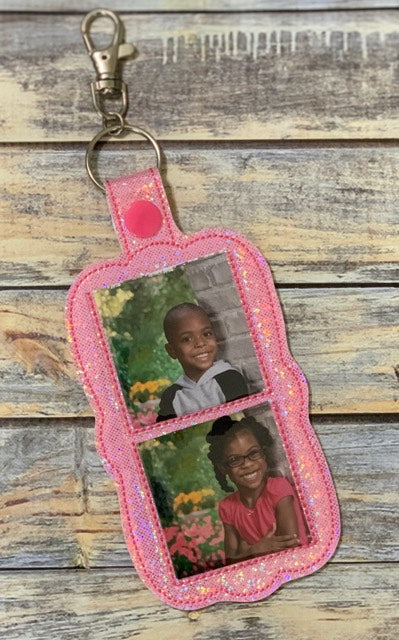 Slip in Double Photo Fobs - DIGITAL Embroidery DESIGN