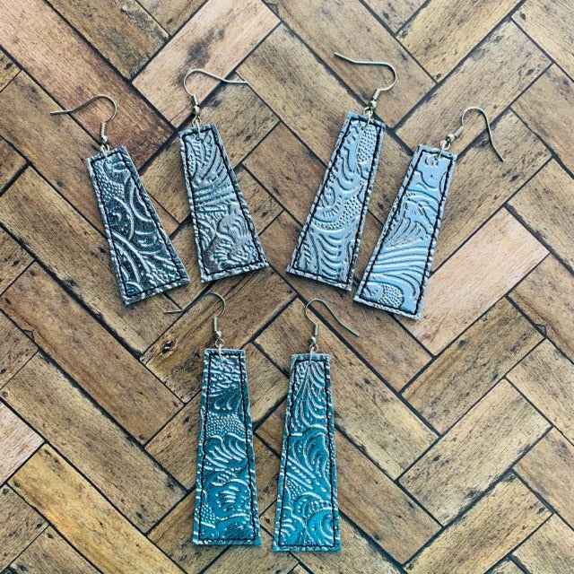 Trapezoid Earrings - 3 sizes - Digital Embroidery Design