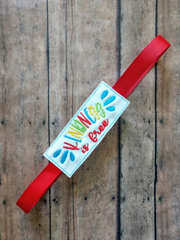 Kindness is free book Band - Digital Embroidery Design