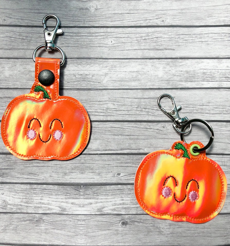 Happy Pumpkin Fobs -  DIGITAL Embroidery DESIGN