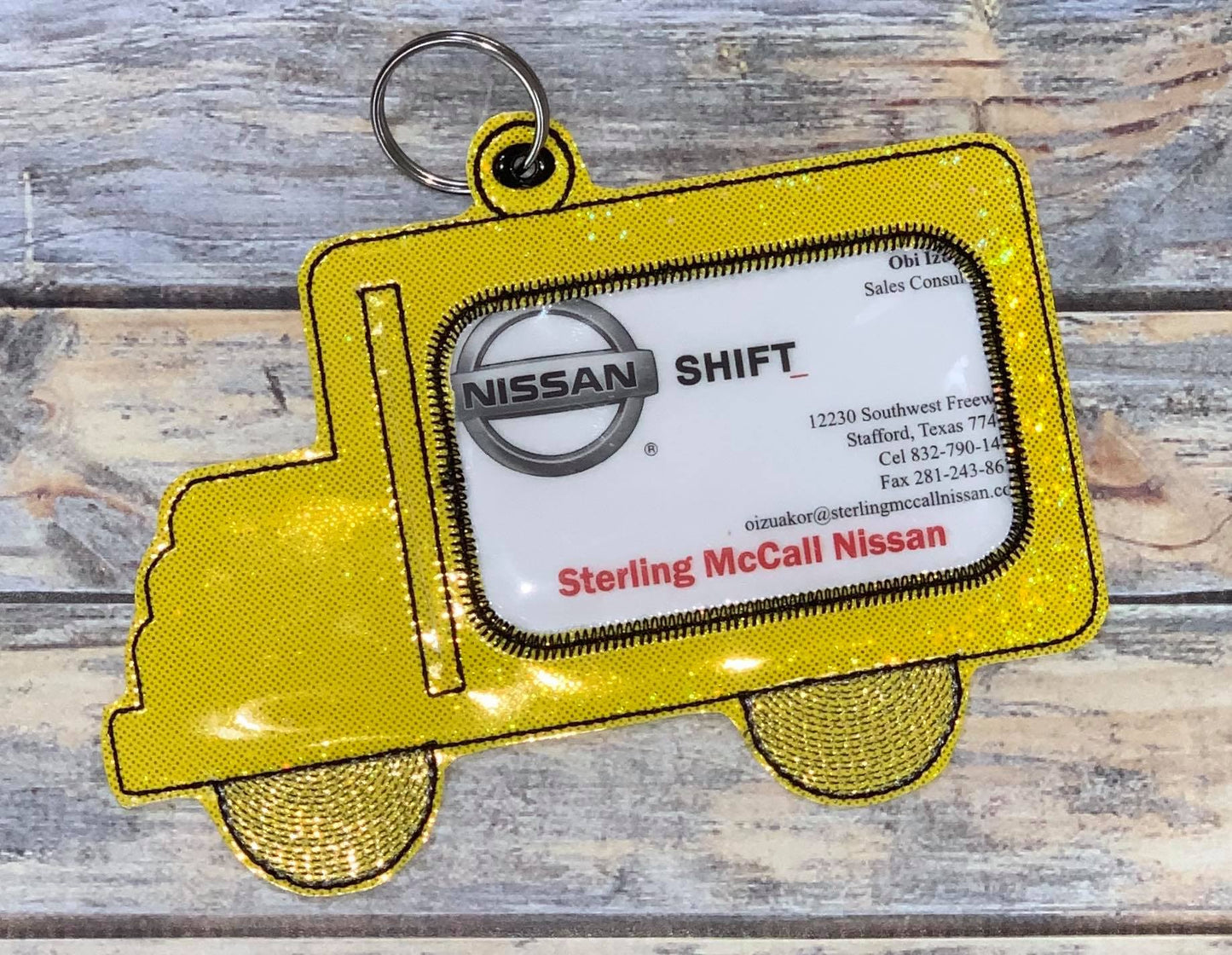 School Bus ID Holder 5x7 only - Digital Embroidery Design