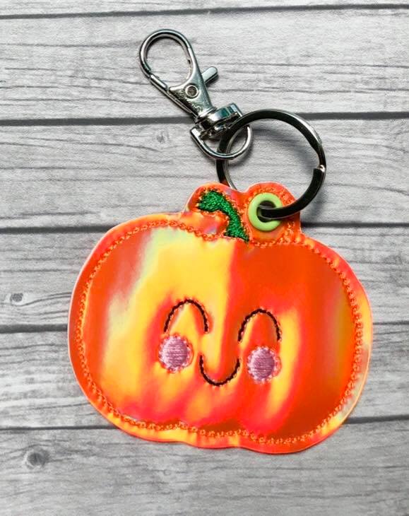 Happy Pumpkin Fobs -  DIGITAL Embroidery DESIGN