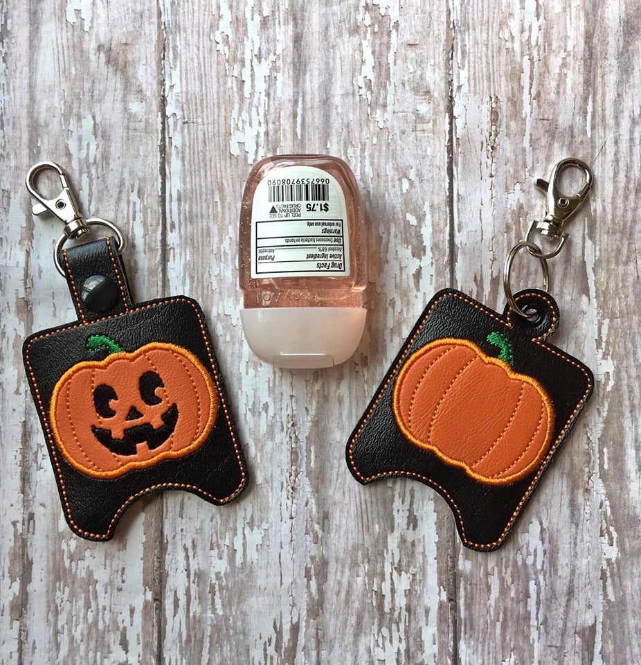 Jack o Lantern Sanitizer Holders - DIGITAL Embroidery DESIGN