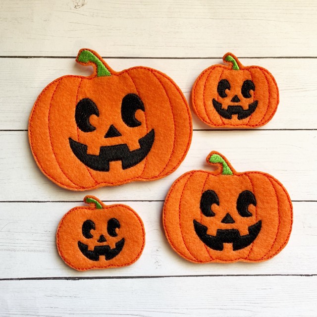 Jack O Lantern Felties - 3 sizes - Digital Embroidery Design