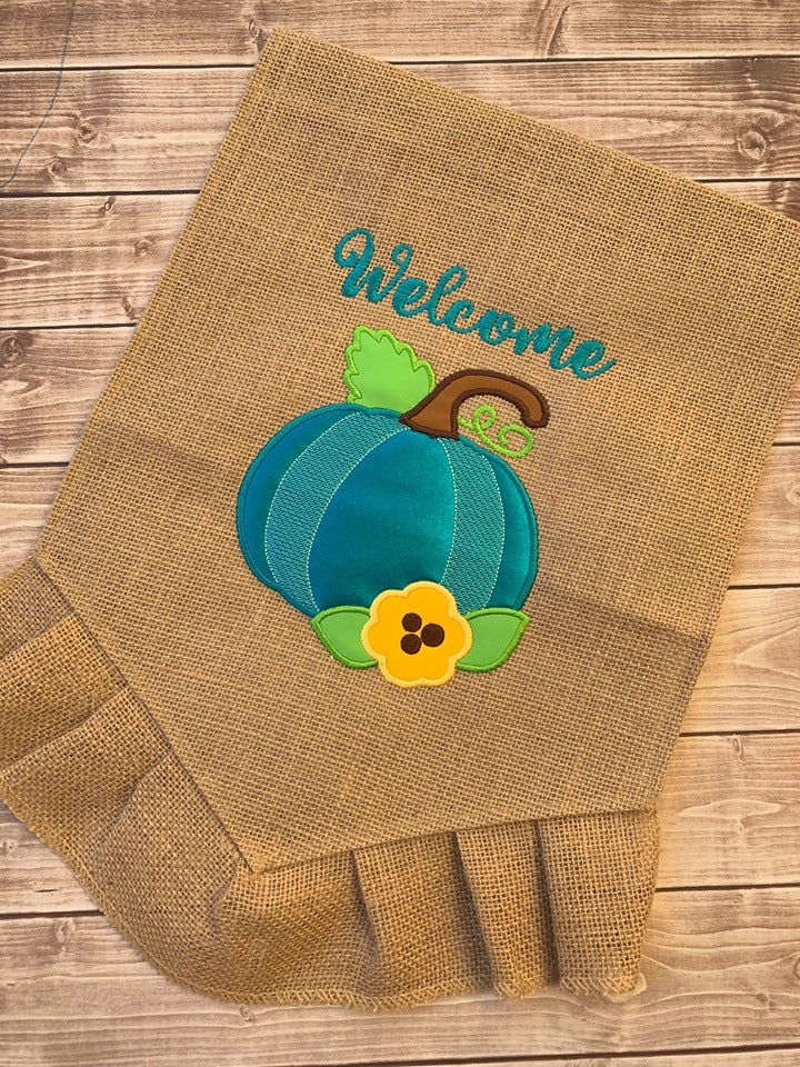 Pretty Pumpkin Applique - 4 Sizes - DIGITAL Embroidery Design