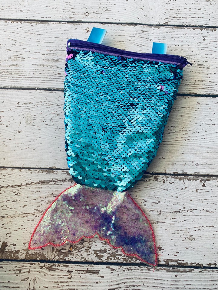 3D Mermaid Zipper Bag - 4 sizes - Digital Embroidery Design