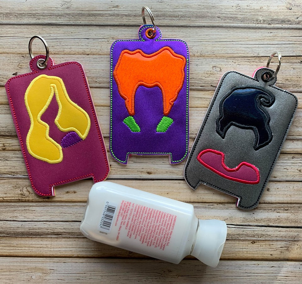 Witch Sisters Applique Lotion Holders - Set of 3 - DIGITAL Embroidery DESIGN