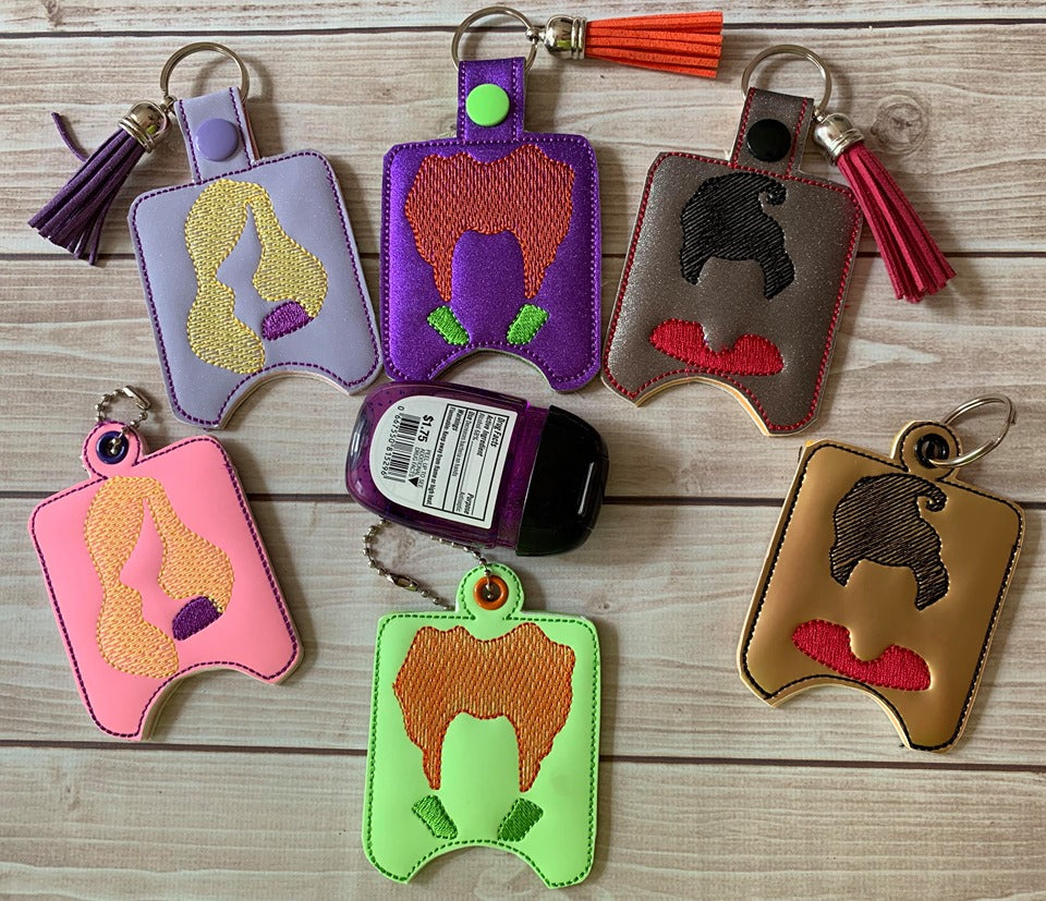 Witch Sisters Set Sanitizer Holders - DIGITAL Embroidery DESIGN