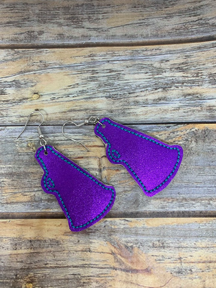 Megaphone Earrings - 3 sizes - Digital Embroidery Design