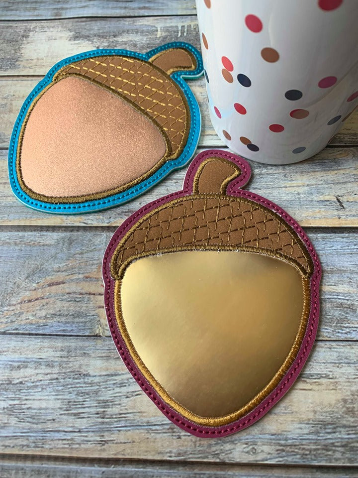 ITH Acorn Coaster 4x4 - DIGITAL Embroidery DESIGN